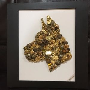 GREAT DANE DOG Button artwork, on canvas 8'by10'